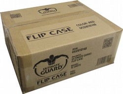 Ultimate Guard Red Leatherette Flip Deck Case 80+ Carton [12 deck cases]