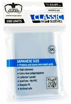 Ultimate Guard Japanese Size Classic Soft Sleeves Case [100 packs]
