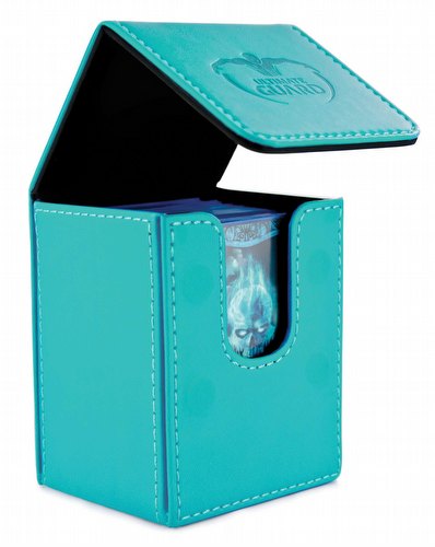 Ultimate Guard Blue Leatherette Flip Deck Case 100+