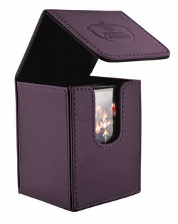 Ultimate Guard Purple Leatherette Flip Deck Case 100+