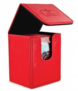 Ultimate Guard Red Leatherette Flip Deck Case 100+