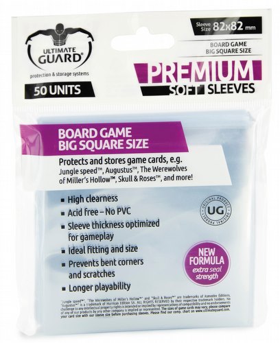 Ultimate Guard Premium Big Square Board Game Sleeves Case [180 packs]