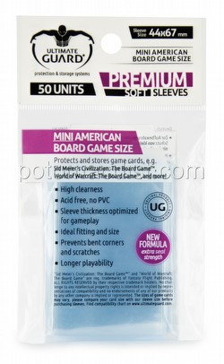 Ultimate Guard Premium Mini American Board Game Sleeves Pack