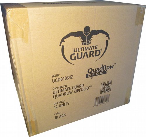 Ultimate Guard XenoSkin Black QuadRow ZipFolio Case [12 QuadRows]