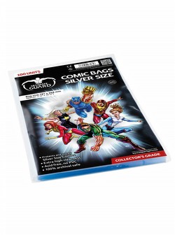 Ultimate Guard Silver Size Comic Bags Case [10 packs]
