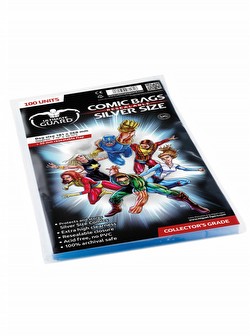 Ultimate Guard Silver Size Resealable Comic Bags Case [10 packs]