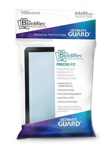 Ultimate Guard Standard Size Precise-Fit Bordifies Black Sleeves Pack