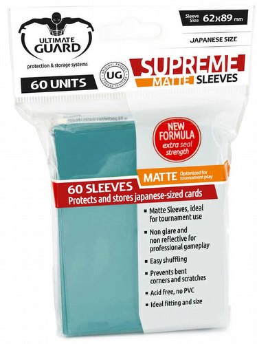 Ultimate Guard Supreme Yu-Gi-Oh/Japanese Size Matte Petrol Blue Sleeves Case [10 boxes]