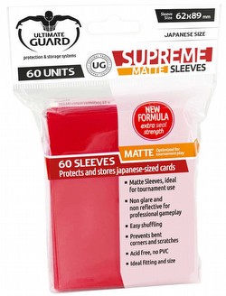 Ultimate Guard Supreme Yu-Gi-Oh/Japanese Size Matte Red Sleeves Case [10 boxes]