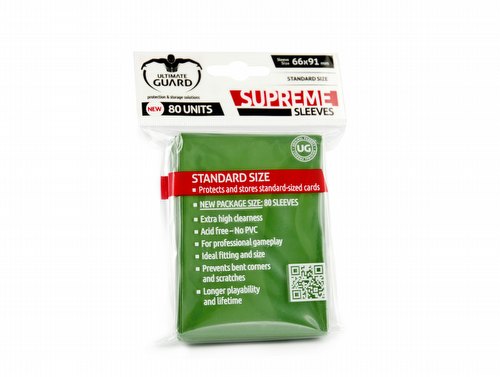 Ultimate Guard Supreme Standard Size Green Sleeves Pack