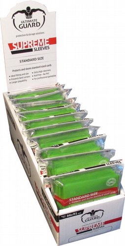 Ultimate Guard Supreme Standard Size Light Green Sleeves Box [10 packs]