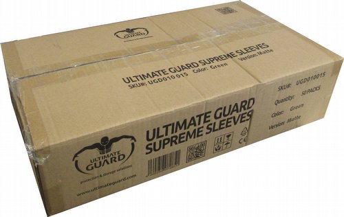 Ultimate Guard Supreme Standard Size Matte Green Sleeves Case [5 boxes]