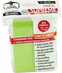 Ultimate Guard Supreme Standard Size Matte Light Green Sleeves Pack