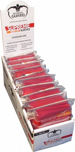 Ultimate Guard Supreme Standard Size Matte Red Sleeves Box [10 packs]