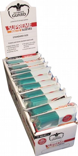Ultimate Guard Supreme Standard Size Matte Turquoise Sleeves Box [10 packs]