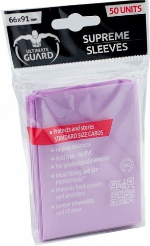 Ultimate Guard Supreme Standard Size Pink Sleeves Box [12 packs/50 sleeves per pack]