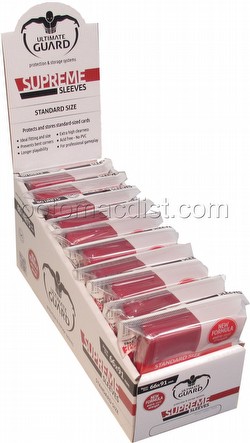 Ultimate Guard Supreme Standard Size Red Sleeves Case [5 boxes]