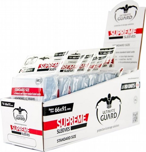 Ultimate Guard Supreme Standard Size Transparent Sleeves Box [10 packs]