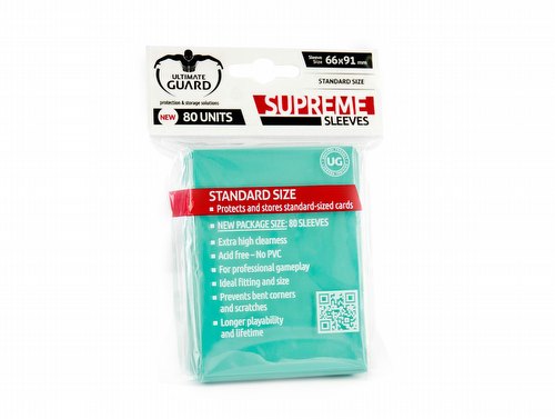 Ultimate Guard Supreme Standard Size Turquoise Sleeves Box [10 packs]