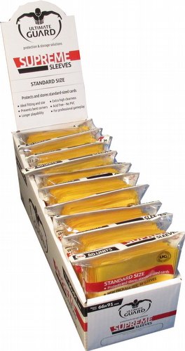 Ultimate Guard Supreme Standard Size Yellow Sleeves Box [10 packs]