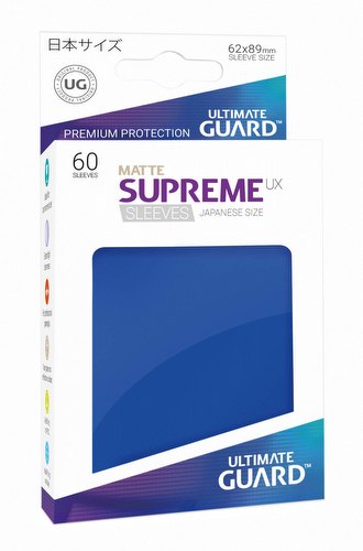Ultimate Guard Supreme UX Japanese/Yu-Gi-Oh Size Matte Blue Sleeves Pack