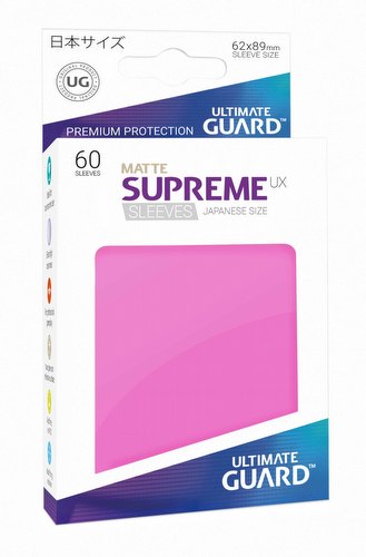 Ultimate Guard Supreme UX Japanese/Yu-Gi-Oh Size Matte Pink Sleeves Pack