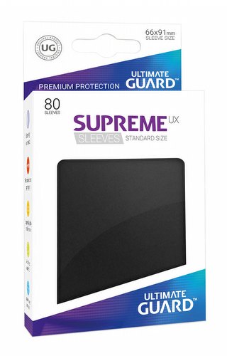 Ultimate Guard Supreme UX Standard Size Black Sleeves Pack