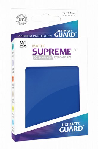 Ultimate Guard Supreme UX Standard Size Matte Blue Sleeves Pack