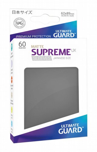Ultimate Guard Supreme UX Standard Size Matte Dark Grey Sleeves Pack