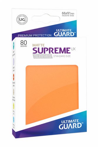 Ultimate Guard Supreme UX Standard Size Matte Orange Sleeves Pack