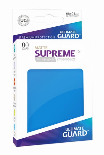 Ultimate Guard Supreme UX Standard Size Matte Royal Blue Sleeves Pack