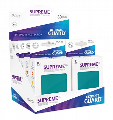 Ultimate Guard Supreme UX Standard Size Petrol Blue Sleeves Box [10 packs]