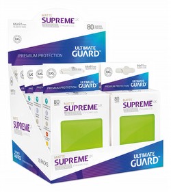 Ultimate Guard Supreme UX Standard Size Matte Light Green Sleeves Box [10 packs]