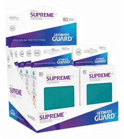 Ultimate Guard Supreme UX Standard Size Matte Petrol Blue Sleeves Box [10 packs]