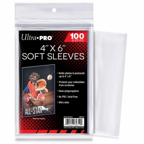 Ultra Pro 4" x 6" Soft Sleeves Pack