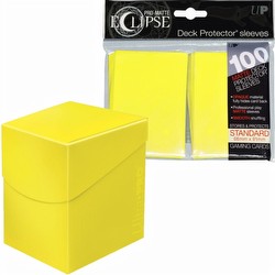 Ultra Pro Pro-Matte Eclipse Lemon Yellow Combo [One sleeves pack and one Pro 100+ deck box]