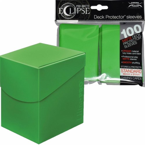 Ultra Pro Pro-Matte Eclipse Lime Green Combo [One sleeves pack and one Pro 100+ deck box]