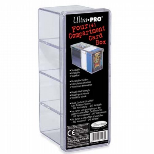 Ultra Pro Four (4) Compartment Clear Card Box