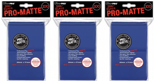 Ultra Pro Pro-Matte Standard Size Deck Protectors - Blue [3 packs]