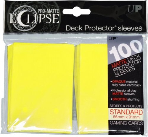 Ultra Pro Pro-Matte Eclipse Chroma Fusion Standard Size Deck Protectors Pack - Lemon Yellow
