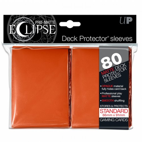 Ultra Pro Pro-Matte Eclipse Standard Size Deck Protectors Pack - Orange [80 sleeves]