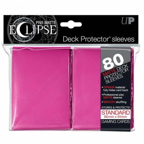 Ultra Pro Pro-Matte Eclipse Standard Size Deck Protectors Pack - Pink [80 sleeves]