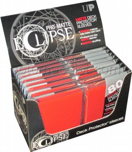 Ultra Pro Pro-Matte Eclipse Standard Size Deck Protectors Box - Red [80 sleeves/pack]