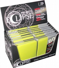 Ultra Pro Pro-Matte Eclipse Standard Size Deck Protectors Box - Yellow [80 sleeves/pack]