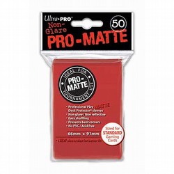 Ultra Pro Pro-Matte Standard Size Deck Protectors Pack - Red