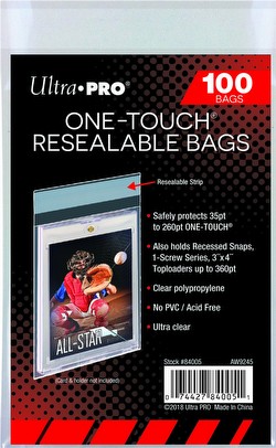 Ultra Pro One-Touch Resealable Bags Pack [100 bags/pack]