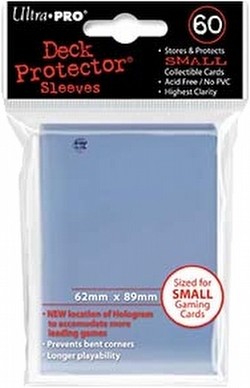 Ultra Pro Small Size Deck Protectors Pack - Clear [60 sleeves/62mm x 89mm]