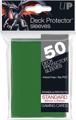 Ultra Pro Standard Size Deck Protectors Pack - Green [66mm x 91mm]