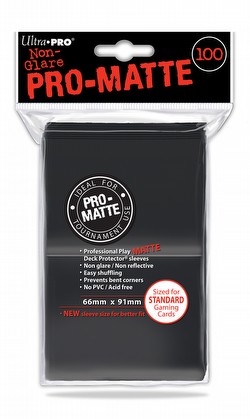 Ultra Pro Pro-Matte Standard Size Deck Protectors - Black [6 packs]