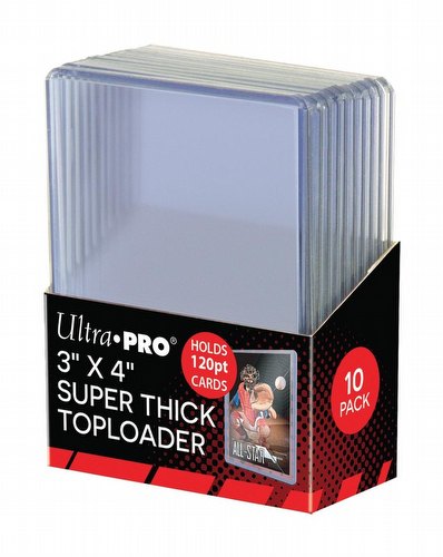 Ultra Pro Thick Card (120pt) Toploader Pack [1 pack of 10 Toploaders]